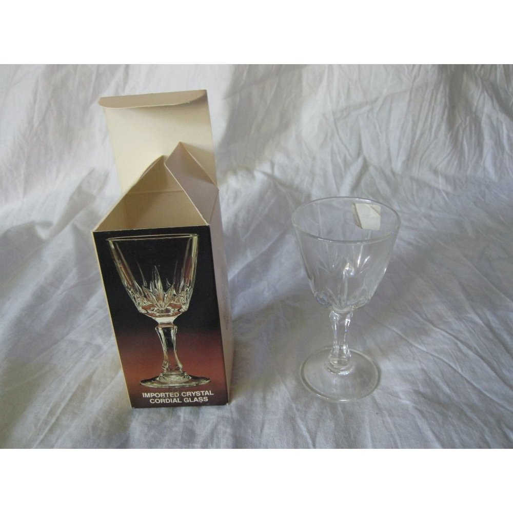 NEW Vintage Imported Devonshire Royal Cream‎ Liqueur Crystal Cordial Glass 1.5oz